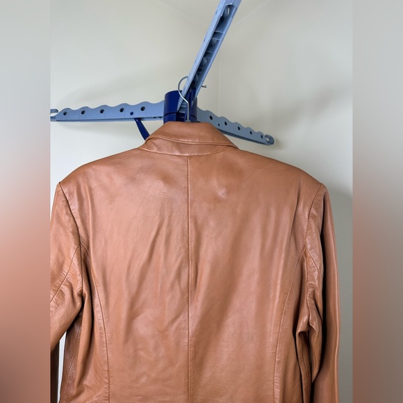BOD & CHRISTENSEN LAMB LEATHER JACKET, COGNAC COLOR. - Picture 12 of 13